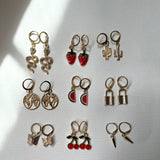 Jewels by Noor- Set of 6 Pairs of Hoops and 3 Pair of Studs