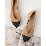 Shein- Two-tone pointed toe slip-on flats