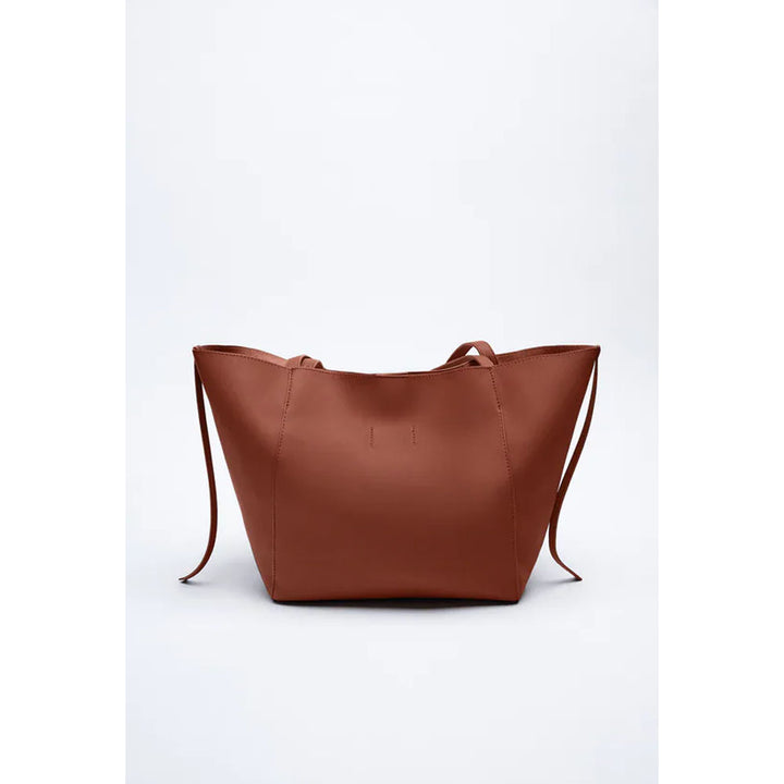 Zara- Soft Tote Bag With Pockets