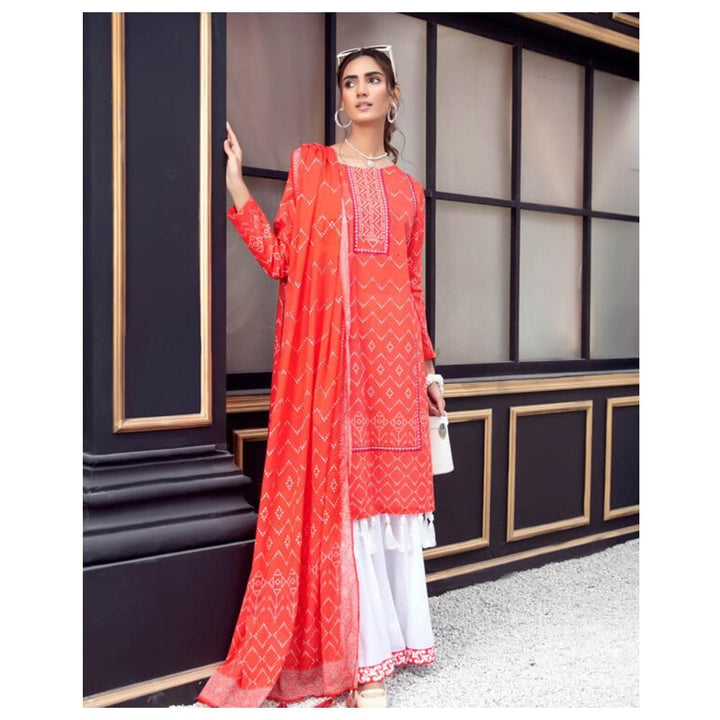 Rosa – 2 Piece Embroidered Unstitched Lawn Shirt & Dupatta