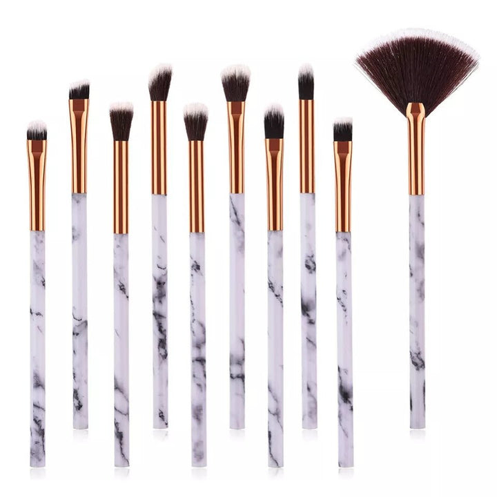 The original 10 Piece Marble Print Makeup Brush Set