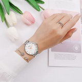 Curren White Stainless Steel Watch For Women