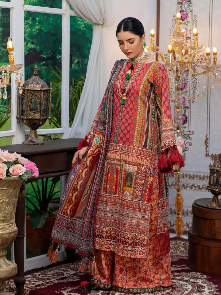 Keshia Mallika – 3 Piece Embroidered Unstitched Luxury Lawn