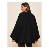 Shein- teddy coat, lantern sleeves and open front
