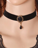 The Marshall - Black Polyester Irresistible Choker Necklace for Women - TM-CN-08