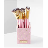 MUICIN - Natural Hair 12 Pieces Pink Studded Makeup Brushes Set