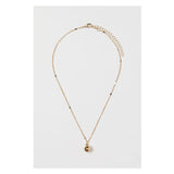 H&M- Hammered pendant necklace Gold-coloured