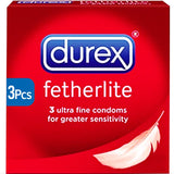 Durex Condoms Featherlite Ultra Fine Greater Sensitivity Condoms 3s