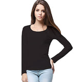 Wf Store Brand- Plain Full Sleeves Tee For Her Black