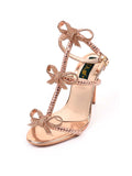 Tauheed Ansari Peach Fancy Bridal Wear Heels Sandal For Women's