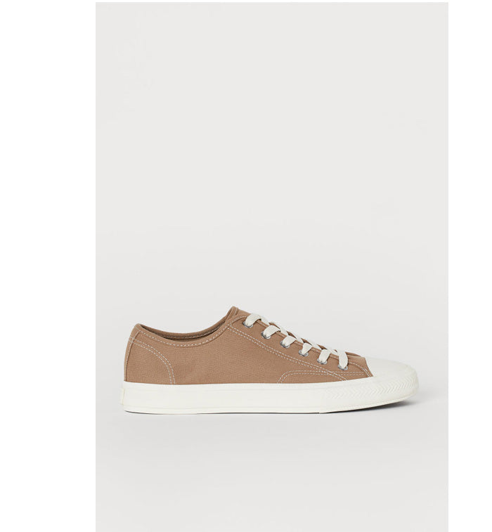 H&M- Dark Beige Canvas Shoe