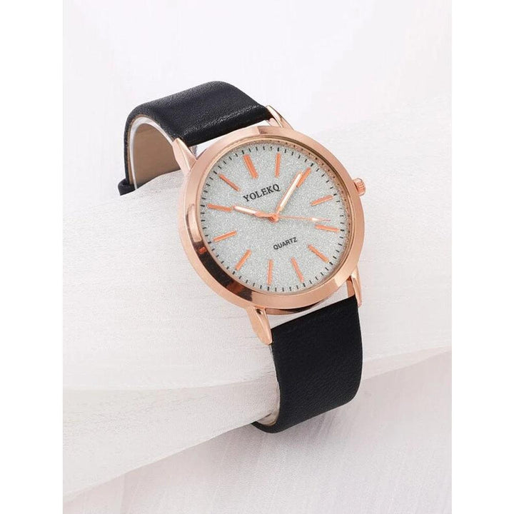 Shein- Glitter Round Pointer Quartz Watch