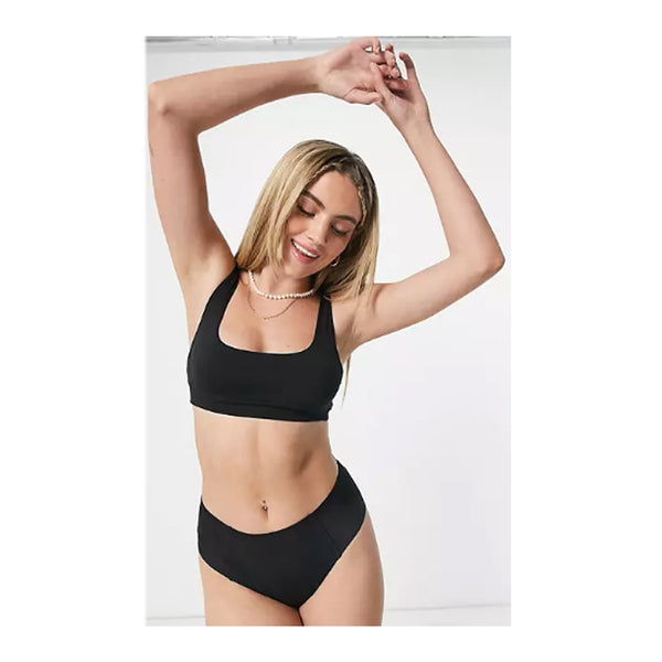 Asos- Weekday organic cotton lingerie set in black