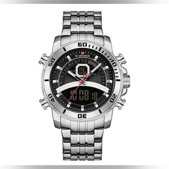 Naviforce- New Men Luxury Brand Waterproof Watch For Men Fashion Quartz Wristwatch With Brand Box - Nf9181