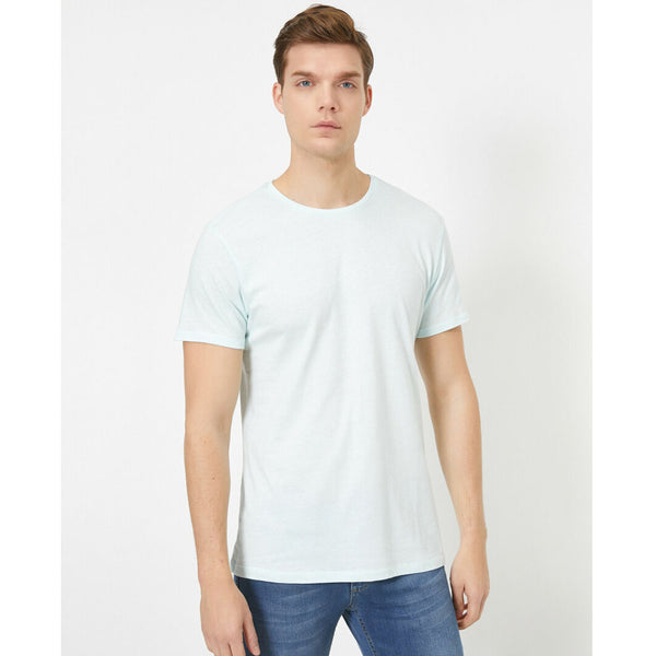 Koton- Short Sleeve Round Neck T-Shirt - Mint