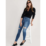 Montivo - ON High Waist Ripped Skinny Jeans