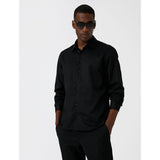 Montivo - Paper Denim Black Slim Fit Classic Shirt
