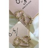 Jewels By Noor- Gold curl hoops