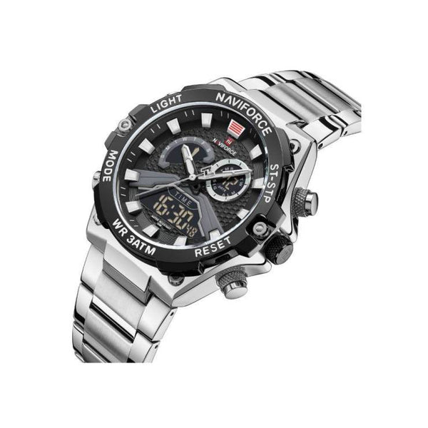 Naviforce - Silver Black Watch NF9207 - Black