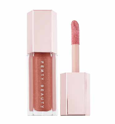 Fenty Beauty- Fenty Glow- Shimmering rose nude Gloss Bomb Universal Lip Luminizer by Bagallery Deals priced at #price# | Bagallery Deals