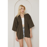 Olive Green Kimono Shawl Jacket