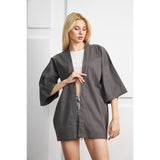 Grey Kimono Shawl Jacket