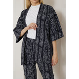 DG Black Printed Kimono Matching Set