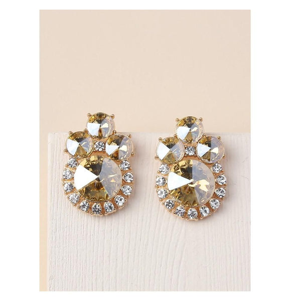 Romwe- Rhinestone Charm Earrings