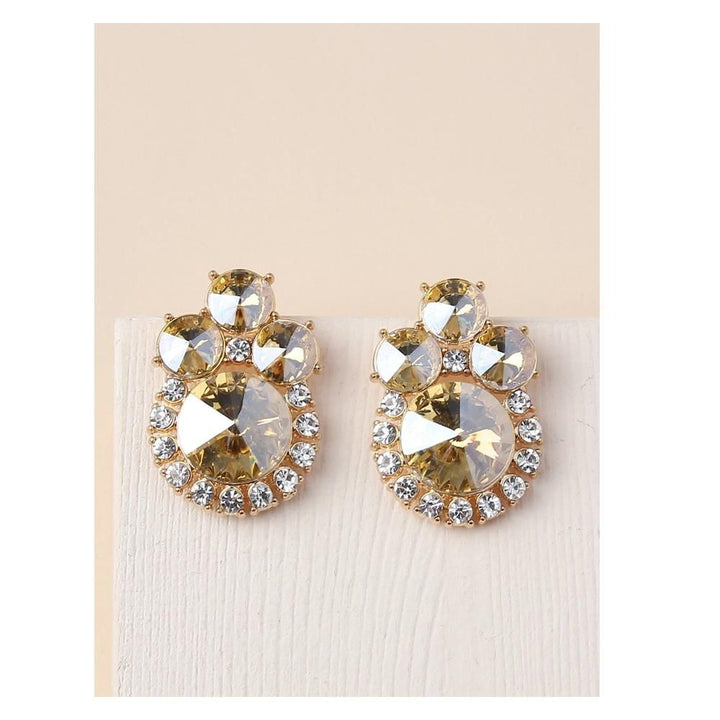 Romwe- Rhinestone Charm Earrings