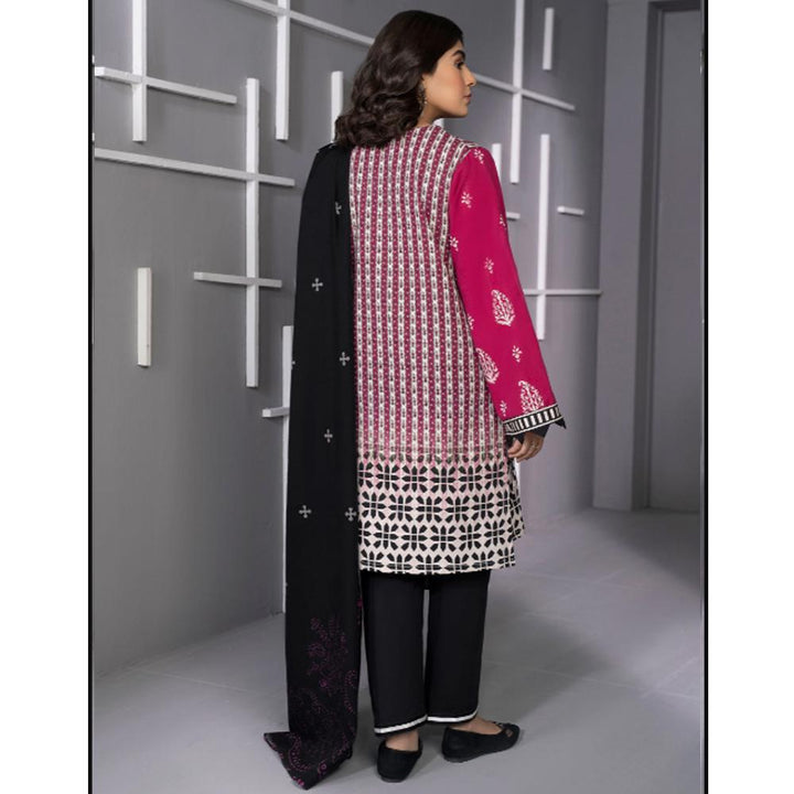 Limelight- 2 Pc Printed Khaddar Suit- Magenta