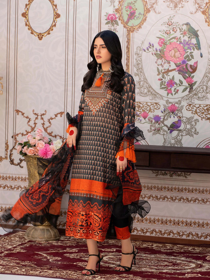 Mumtaz – 3 Piece Embroidered Unstitched Luxury Lawn