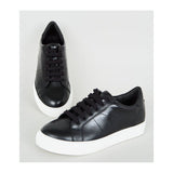 New Look- Black Leather Chunky Lace Up Trainers For Women