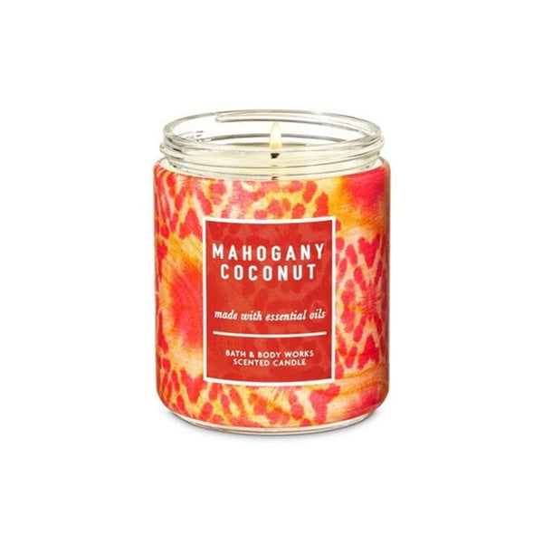 Bath & Body Works- Mahogany Coconut Single Wick Candle, 198 Ml