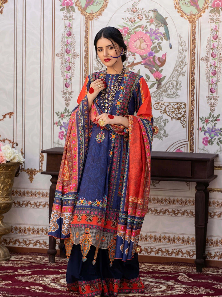 Keshia Mahjabeen – 3 Piece Embroidered Unstitched Luxury Lawn