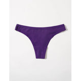 Romwe- Solid Simple Panty- Violet Purple