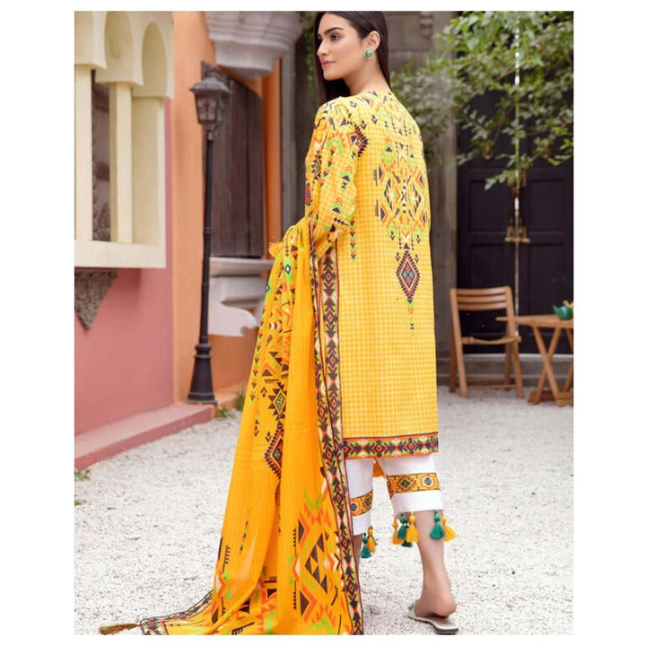 Mari Gold – 2 Piece Embroidered Unstitched Lawn Shirt & Dupatta