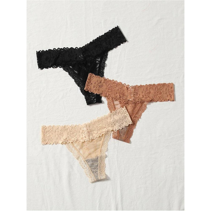 Shein- 3pack Floral Lace Panty Set