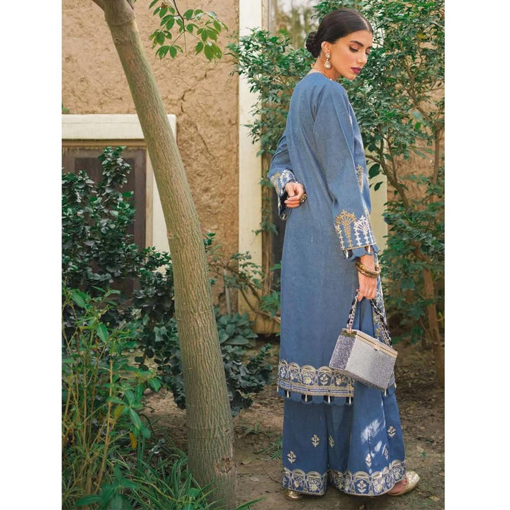 Zellbury- Embroidered Dobby Khaddar Shirt, Embroidered Dobby Khaddar Trouser WUW21E20167