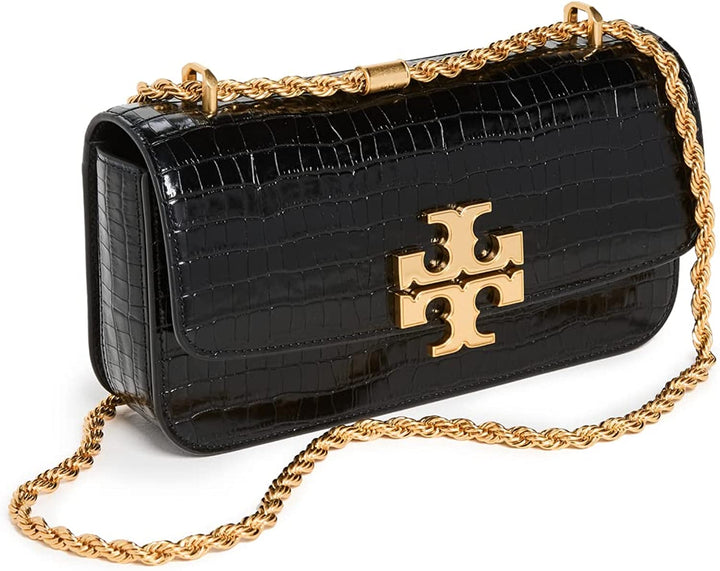 Tory Burch-Eleanor Embossed Small Convertible Shoulder Bag Black