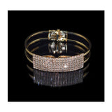 Dama Rusa- Crystal Gold Plated Cuff Bracelet for Women- TM-BT-25