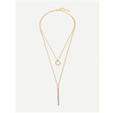 Shein- Bar With Circle Core Slung Layered Necklace