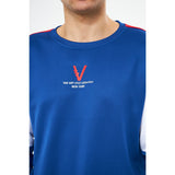 Montivo - Blue Colourblock Sweatshirt