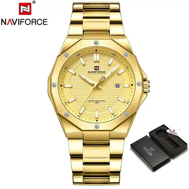 NAVIFORCE- Executive Date 2022 Edition Wrist Watch (NF-9200-3) Golden