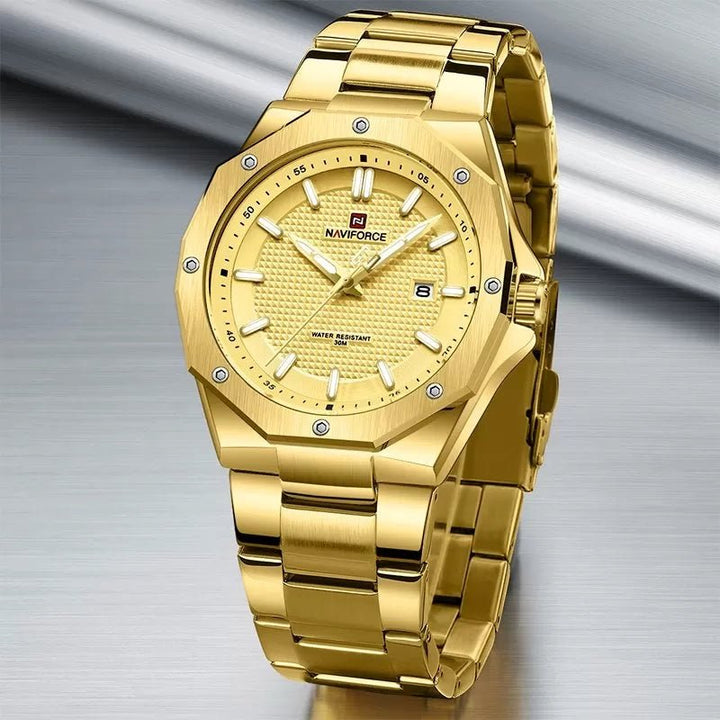 NAVIFORCE- Executive Date 2022 Edition Wrist Watch (NF-9200-3) Golden