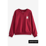 (Minor Fault) Red Oversized Sweatshirt