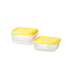 Ikea- Pruta Food Container, Transparent, Yellow, 0.6 L