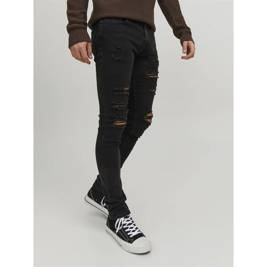 Montivo - JJ Skinny Black Ripped Jeans