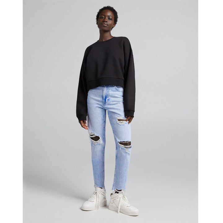 Bershka- Hooded Sweatshirt with Visible Seams