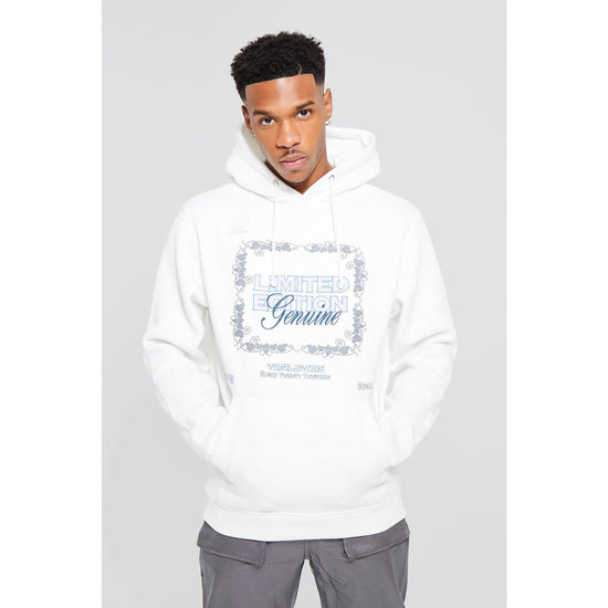 Montivo - Limited Edition White Printed Hoodie