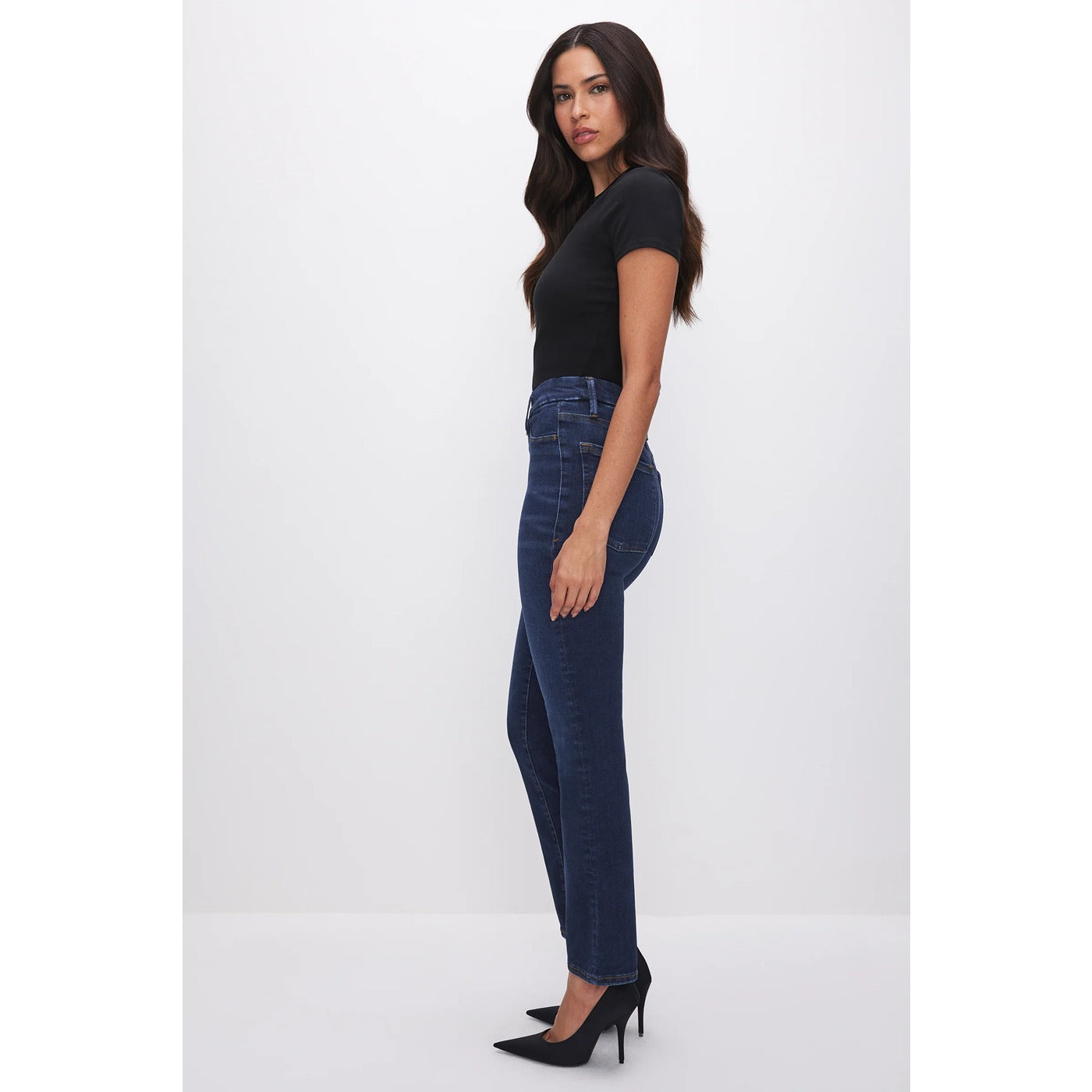 POWER STRETCH PULL-ON STRAIGHT JEANS